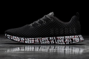 Black Nobull All You Need Is Love Mesh Running Shoes | UK 1055ZU