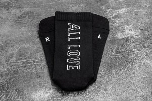 Black Nobull CREW (ALL LOVE) Socks | UK 1644HA