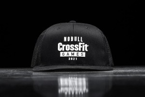 Black Nobull Crossfit Games Flat-Brim Trucker Hats | UK 1620DF