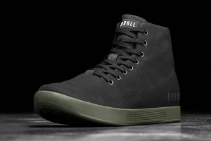 Black Nobull High-Top Ivy Canvas Trainers | UK 2016IL