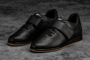 Black Nobull Leather Lifters Shoes | UK 1006VR