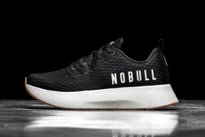 Black Nobull Magenta+ Running Shoes | UK 1817WN