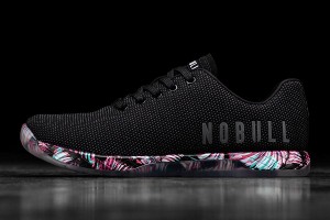 Black Nobull Midnight Palm Trainers | UK 2107XY