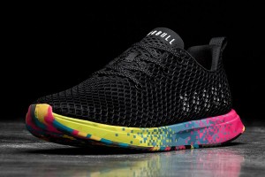 Black Nobull Neon Glitch Mesh Running Shoes | UK 1159ZU