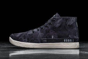 Black Nobull Oasis Canvas Mid Trainers | UK 1902KO