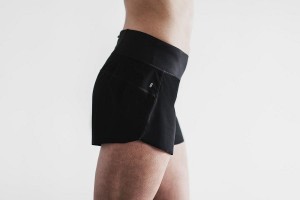 Black Nobull Pace Short 3" Shorts | UK 2222PJ