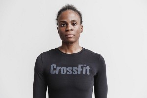 Black Nobull WoCrossfit® Tee Long Sleeve | UK 2206MQ