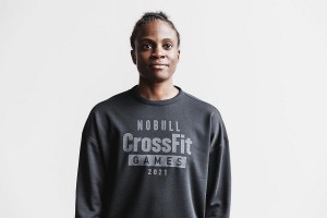 Black Nobull WoCrossfit Games Crew Sweatshirt Hoodie | UK 2184TC