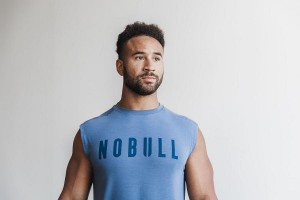 Blue Nobull Sleeveless Tee (BRIGHT Colors) Tanks | UK 1600IL