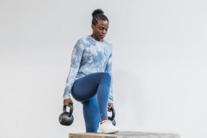 Blue Nobull WoTee (TIE-DYE) Long Sleeve | UK 2201CT