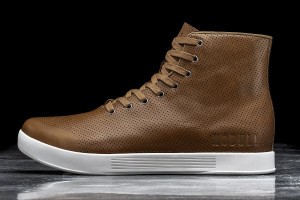 Brown Nobull High-Top Chestnut Leather Trainers | UK 1992XY