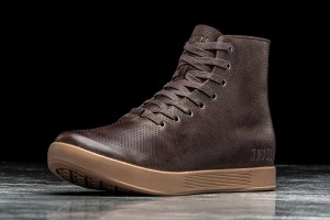 Brown Nobull High-Top Leather Trainers | UK 2008HA