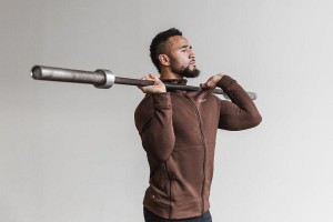 Brown Nobull Performance Zip-Up Hoodie | UK 1554WN