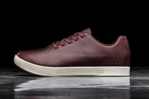 Burgundy Nobull Leather Trainers | UK 2014PJ