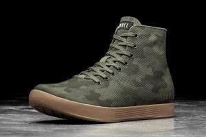 Camo Nobull High-Top Dark Forest Camo Canvas Trainers | UK 1508TC