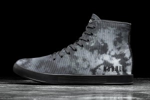 Dark Nobull High-Top Dark Cloud Tie-Dye Canvas Trainers | UK 1969EB