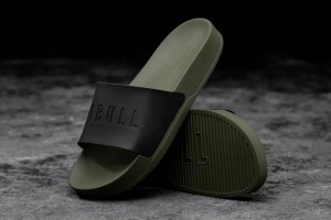 Dark / Green Nobull Ivy Slide Slides | UK 1824OK