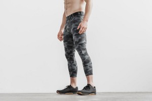 Dark / Grey Nobull 3/4 Compression Tight (PLUSH Heather) Jogger | UK 1541GS