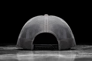 Dark / Grey Nobull Flat-Brim Trucker Hats | UK 1627ZU