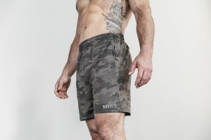 Dark / Grey Nobull Lightweight Knit Short 7" (CAMO) Shorts | UK 1545AH