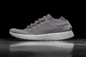 Dark / Grey Nobull Reflective Knit Running Shoes | UK 1715RV