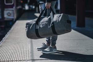 Dark / Grey Nobull Xl Waxed Canvas Traditional Duffle Bags | UK 2273AH