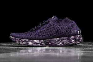 Dark / Purple Nobull Wild Wisteria Knit Running Shoes | UK 1779HA