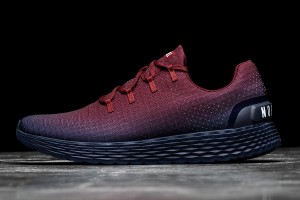 Dark / Red Nobull Cabernet Atlantic Gradient Ripstop Running Shoes | UK 1814WN