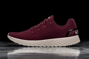 Dark / Red Nobull Cabernet Ivory Ripstop Running Shoes | UK 1663RV