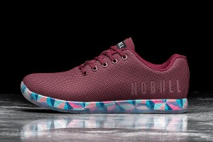 Dark / Red Nobull Cabernet Prism Trainers | UK 2141FD