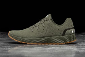 Green Nobull Army Gum Ripstop Running Shoes | UK 1697GS