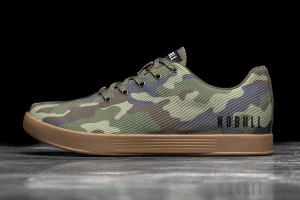 Green Nobull Forest Camo Canvas Trainers | UK 1971QM