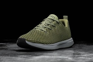 Green Nobull Moss Mesh Running Shoes | UK 1680XY