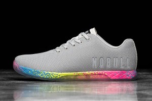 Grey Nobull Arctic Neon Glitch Trainers | UK 1829FD