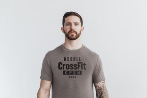 Grey Nobull Crossfit Open® 2022 Tee Tanks | UK 1588ZU