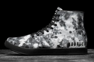 Grey Nobull High-Top Shadow Tie-Dye Canvas Trainers | UK 2063DF