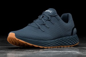 Navy Nobull Gum Ripstop Running Shoes | UK 1811TC