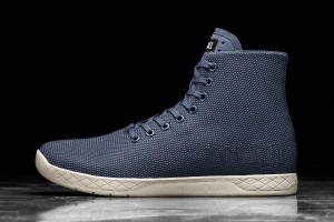 Navy Nobull High-Top Ivory Trainers | UK 2036DF