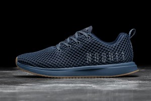 Navy Nobull Mesh Running Shoes | UK 1744ZU