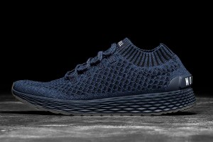 Navy Nobull Midnight Knit Running Shoes | UK 1694KO