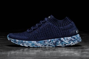 Navy Nobull Midnight Wild Ocean Knit Running Shoes | UK 1733CT