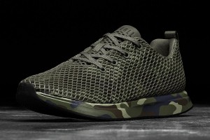 Olive Nobull Forest Camo Mesh Running Shoes | UK 1710WN