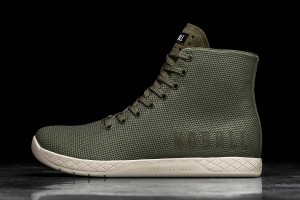 Olive Nobull High-Top Army Ivory Trainers | UK 2039HA