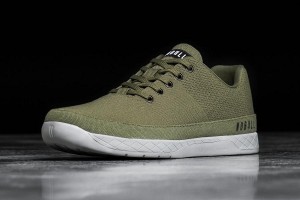 Olive Nobull Moss Canvas Trainers | UK 1940XY