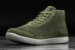 Olive Nobull Moss Suede Mid Trainers | UK 1937KO