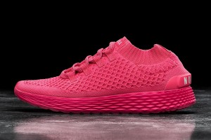 Pink Nobull Neon Knit Running Shoes | UK 1770UZ