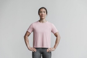 Pink Nobull WoLightweight Boxy Tee Tanks | UK 2257MQ