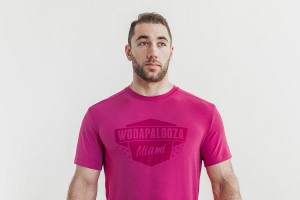 Pink Nobull Wodapalooza Tee Tanks | UK 1589LI