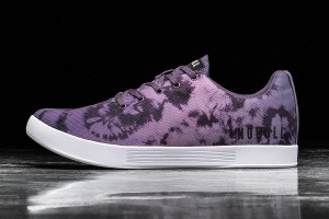 Purple Nobull Wisteria Tie-Dye Canvas Trainers | UK 1918WN