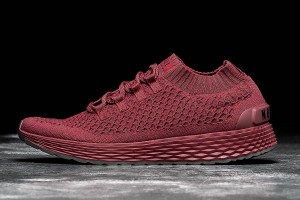 Red Nobull Crimson Knit Running Shoes | UK 1681CT